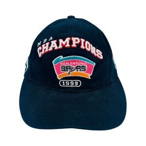 San Antonio Spurs 1999 NBA Champions Cap Hat Adult Adjustable Black Puma NBA VTG